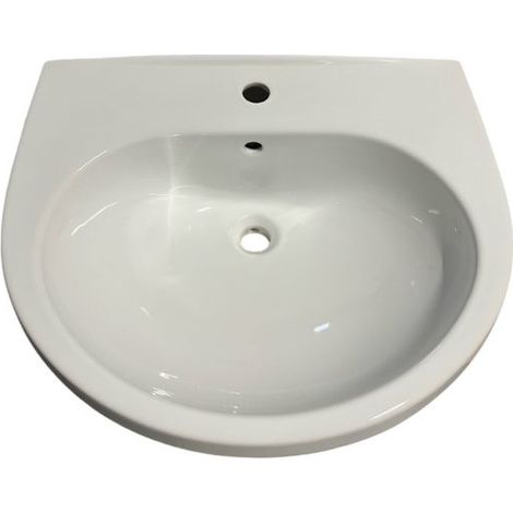 Lavabo Donatello New sospeso o su colonna cm. 63x53 bianco lucido (1/5)