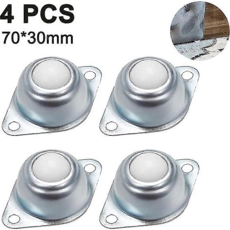 Roulettes à billes compactes pour convoyeur robuste, lot de 4. (1/3)