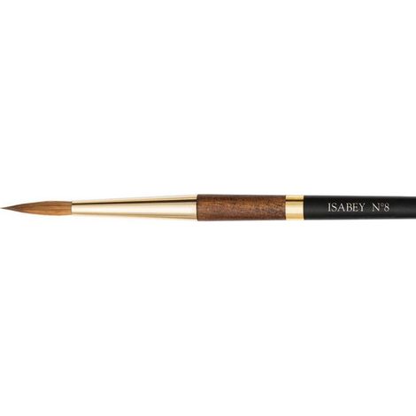 Pinceau - Rond fin - Aquarelle - Isabey - Martre Kolinsky Pure - 6227i - N°8 - Fibres naturelles (1/2)