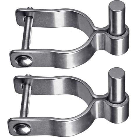 Lot de 2 charnières de poteau de clôture en acier inoxydable 304, charnières de portail robustes, charnières mâles de 4,5 cm pour poteaux/tuyaux de 4,5 cm de diamètre extérieur (1/5)