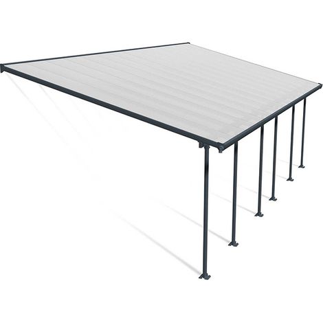 Patio Cover Feria 4M Deep 4X8.50 Clear - Polycarbonate - L850 x W385 x H305 - Grey