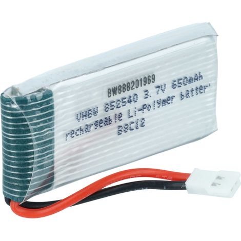 vhbw 1x Akku Ersatz für Hubsan H107C-A24 für Drohne Multicopter Quadrocopter (650 mAh, 3,7 V, Li-Polymer)