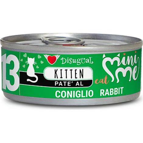 Disugual Cat Mini-Me Kitten 13 al Coniglio - Lattina 85 Gr -