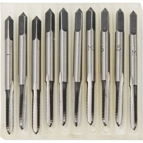 Lot de 10 tarauds métriques M3.5 en acier au carbone pour outillage industriel et mécanique