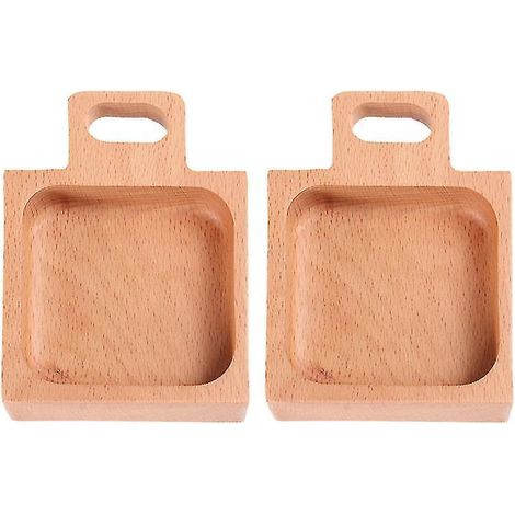 2 Stück Buchenholz-Snacksaucenschalen