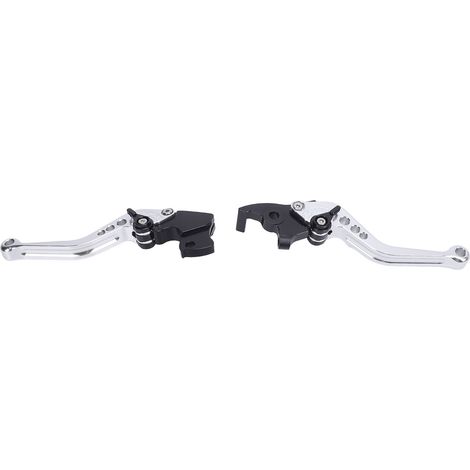 Paar verstellbare kurze Brems- und Kupplungshebel aus Aluminiumlegierung für Scrambler 400X Motorrad 2023-2025 (silber) (1/5)