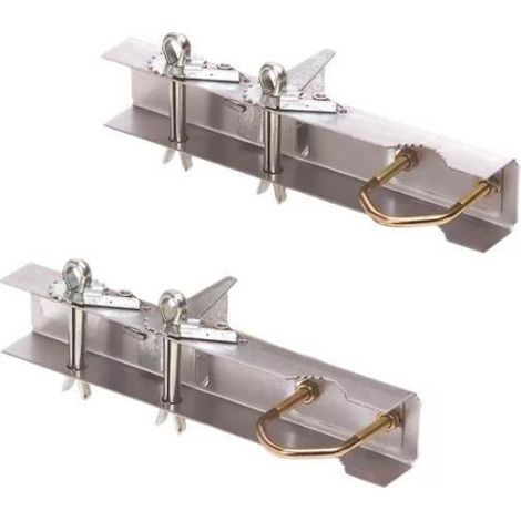 Cerclage double à cliquet - OPTEX - Fixation Antenne TV - Galvanisé - 2 points de mât - 60 mm profondeur