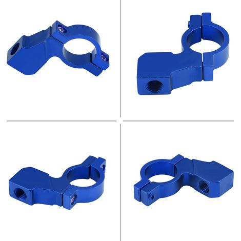 Support de rétroviseur moto 10mm, adaptateur de fixation au guidon, serre-câble bleu pour miroir (1/5)