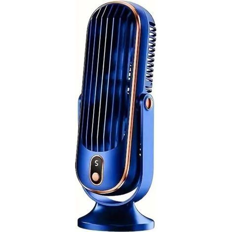 Kleiner, wiederaufladbarer USB-Tischventilator mit fünf Geschwindigkeitsstufen für Reisen, Büro, Camping und Studentenzimmer – leise - Crezuo (1/4)