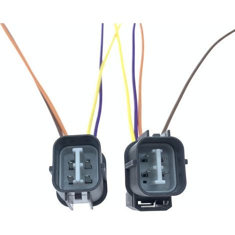 Connecteur de faisceau de câblage pour réglage des phares et connecteur de sonde à oxygène compatibles avec les Honda Accord, Civic, Fit, Odyssey et CR-V -- JB1291-4P
