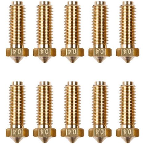 Buse Imprimante 3D 0,4 mm Haute Température Résistante à l'Usure Compatible Anycubic Kobra 2 (10 Pièces)