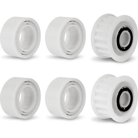 Lot de 4 roues de guidage avec 2 poulies de rechange 3884997-R6 Compatibles avec les nettoyeurs de piscine Maytronics Dolphin, Nautilus CC Plus, M200/M400/M500 et Dx3/DX4/DX6 Accessoires de nettoyage (1/5)