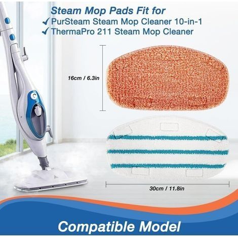 Set mit 3 Ersatz-Dampfmopppads, kompatibel mit dem PurSteam 10-in-1 Dampfreiniger (1/3)