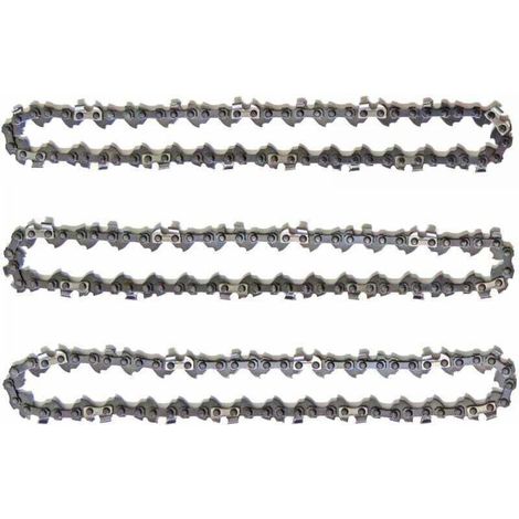 Set mit 3 Teleskop-Gartenketten für 25 cm (10") Führungsschienen, 40 Treibglieder, geringer Rückschlag, kompatibel mit Black & Decker, Ryobi, Ferrex, Primaster und anderen Marken.