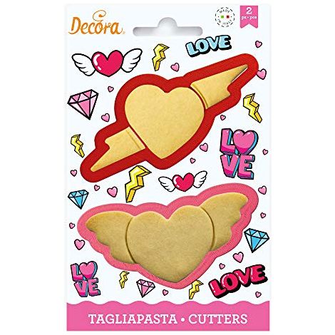 Stampini per biscotti a forma di cuore, 2 pezzi, per San Valentino (1/4)