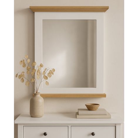 Inda - Miroir mural rectangulaire en bois massif (1/5)