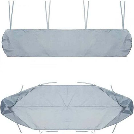 Housse auvent jardin 3,5m, 210D oxford anti-UV étanche, protection hiver (gris) (1/4)
