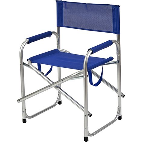 SEDIA REGISTA ALLUMINIO SPIAGGIA BLU' PAPILLON CON MANIGLIA