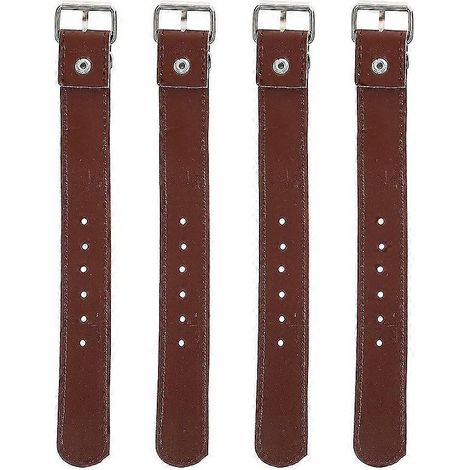 paires de sangles pour panier de vélo avant, réglables, 22,5 x 3 cm, marron (1/2)