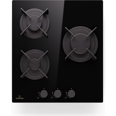Klarstein Goldflame Placa de gas 3 quemadores de latón Vitrocerámica (1/5)