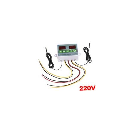 Controlador digital de temperatura ZFX-ST3012 con doble pantalla, 220 V / 1500 W, termostato inteligente para calefacción y aire acondicionado.
