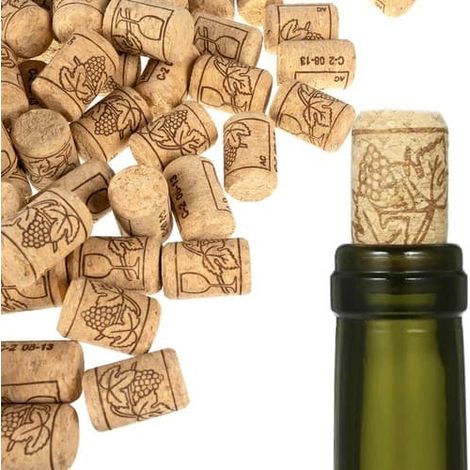 Lot de 100 bouchons de liège pour bouteilles de vin