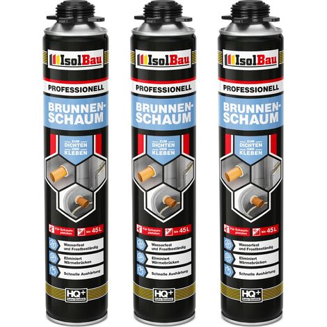 Brunnenschaum 3 x 750ml Bauschaum Montageschaum Pistolenschaum IsolBau (1/5)