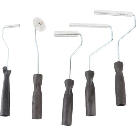 Kit de 5 rouleaux de stratification en fibre de verre, comprenant une palette à bulles, un kit de réparation pour résine et un rouleau à bulles pour la stratification de fibre de verre dans les baigno