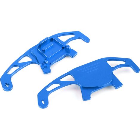 Les palettes de changement de vitesse au volant équipent les Volkswagen Golf 7, Polo, GTI, Golf, Scirocco et Sagitar Lamando. Il s'agit d'une paire de palettes en alliage d'aluminium bleu. (1/5)