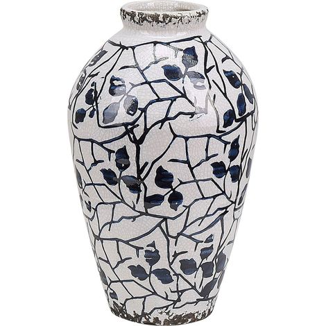 Flower Vase MALLIA Stoneware 22 cm White