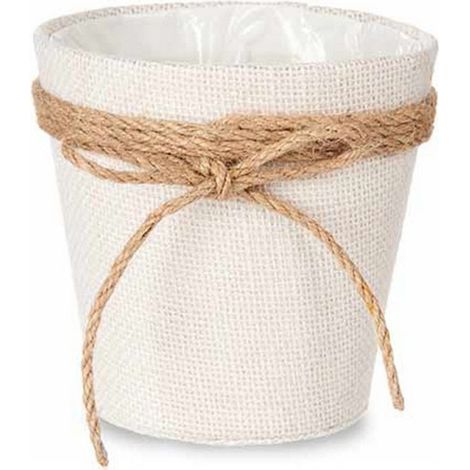 Cache-pot tressé avec nœud en jute, Ø 13 cm (1/2)