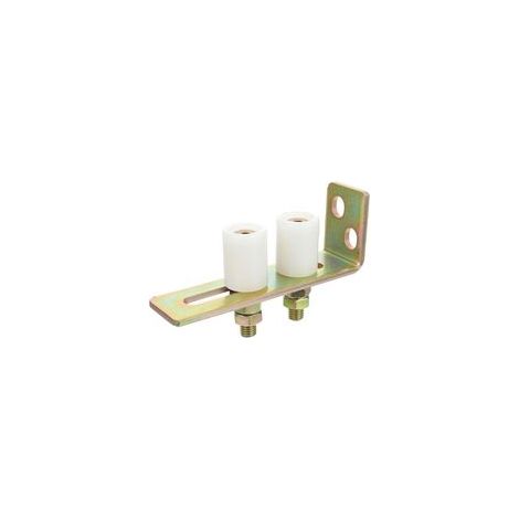 Guide Pour Porte Coulissante Avec Support En L, Double Rouleau Réglable En Nylon Pour Fenêtres Et Portes-Fenêtres (1/4)