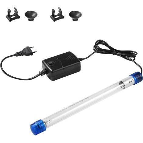 Stérilisateur UV Aquarium, 13W Lampe UV Submersible Lumière de Destruction d'algues Imperméable pour Purifier l'eau des Aquariums, Bassins,Bocal à Poissons (1/5)