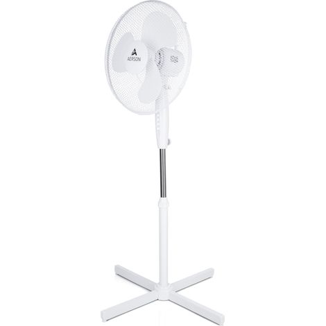 AERSON Standventilator Ventilator Windmaschine Luftkühler Oszillierend 50W Weiß Lüfter