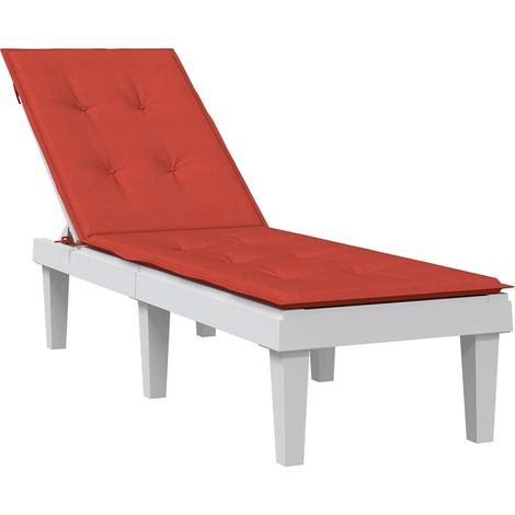 Liegestuhl-Auflage Melange Rot (75+105) x 50 x 4 cm Stoff