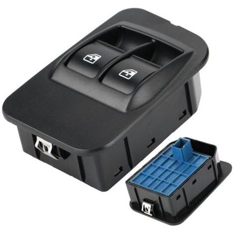 1 interrupteur de lève-vitre, pour Peugeot Bipper, côté conducteur avant, référence 6490.G8, en ABS noir (1/5)