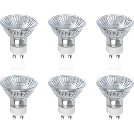 GU10 Ampoules Halogènes, Lot de 6 50W GU10 Spots Halogènes, AC 220V-240V, 700 Lumens, Angle de Faisceau 40°, 2800K Blanc Chaud, Dimmable (1/5)