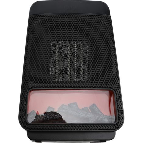 Chauffage d'appoint 1000 W en céramique PTC à chauffage rapide, portable, avec effet flamme 3D réaliste, idéal pour la chambre, le bureau et une utilisation intérieure. Prise US 110 V. (1/5)