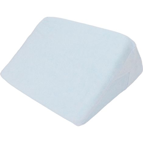 Coussin de repositionnement patient 30cm, forme biseautée, éponge douce, soutien dorsal bleu, oreiller de posture incliné pour lit (1/5)