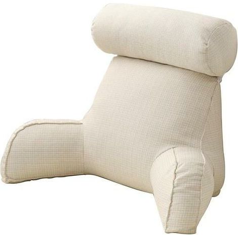 Sofá Respaldo Almohada de Lectura Cama de Felpa Respaldo Grande Almohada de Descanso de Lectura con Reposabrazos Almohada de Soporte de Espalda Extraíble Hogar,C práctico