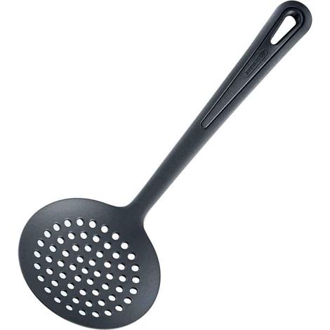 Écumoire de Cuisine - 1 Pièce - Plastique PA Noir - Résistante à 210°C et Anti-rayures - Pour Poêles et Marmites - 32,2 cm (1/3)
