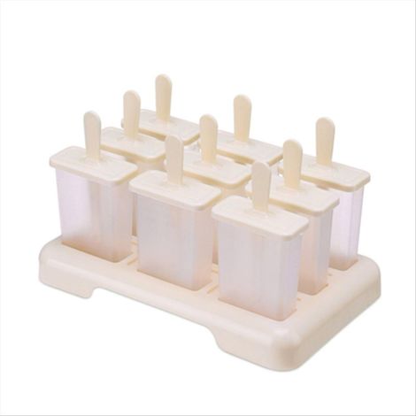 Eiswürfelform, Eismaschine, selbstgemachte Eiswürfel mit Plastikstielen, Eisform, Küchenutensilien (1/5)