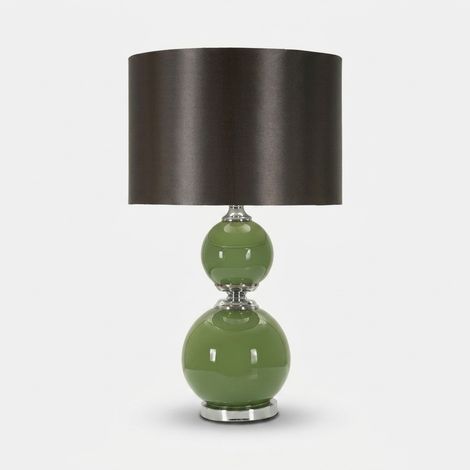 Lampada da tavolo in vetro e tessuto Eva Two (1/5)