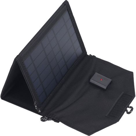 Panneau Solaire Portable 10.5W Repliable avec Sac en Tissu, Chargeur USB 5V 0-2A, Sans Batterie Intégrée (1/5)