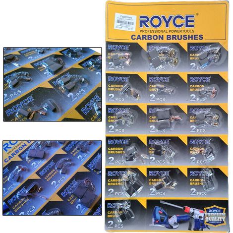 KIT 16 PZ RICAMBI SPAZZOLE DI CARBONE MOTORE PER MOTORE ELETTRICO PUNTE TRAPANO (1/2)