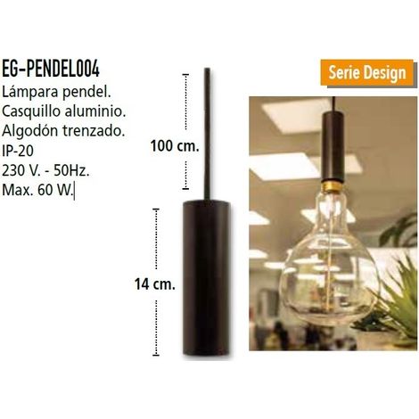 PENDEL METAL NEGRO LISO NEGRO ENERGEEKS EG-PENDEL004 (1/4)