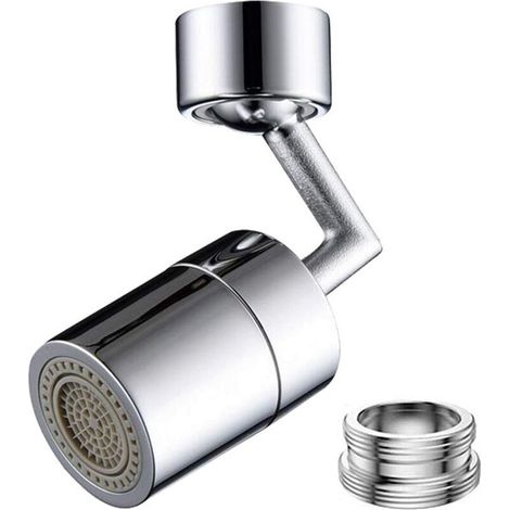 Robinet De Cuisine 720 Degrés De Rotation Double Mode Filtre AntiÉclaboussures Robinet De Pulvérisation Mousse Aérateur Buse Avec Adaptateur 22 Mm À 24 Mm Filtre En Maille (1 PiÈCes) (1/5)