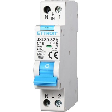 ETTROIT Differenzialer magnetischer Thermoschalter 1P+N 16A 30mA 220V-6KA JX251661