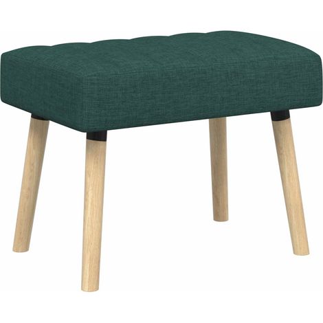 Banc capitonné canal Vert foncé 60 x 40 x 45 cm Tissu vidaXL (1/5)