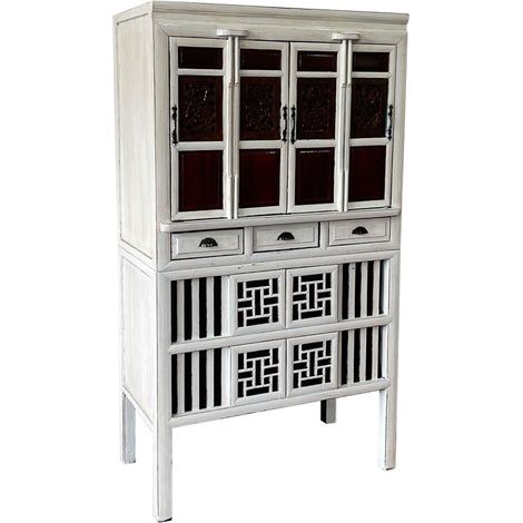 Armario de madera blanco 96x42x175 (1/5)